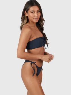 Elly-Rib Dames Bikini Broekje | Indigo Blue