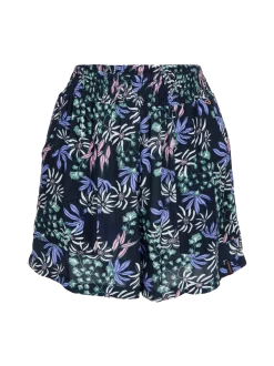 Essia-Print Dames Shorts | Zwart