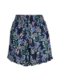 Essia-Print Dames Shorts | Zwart