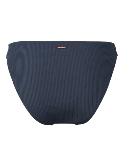 Flores-Rib Dames High Waist Bikini Broekje | Indigo Blue