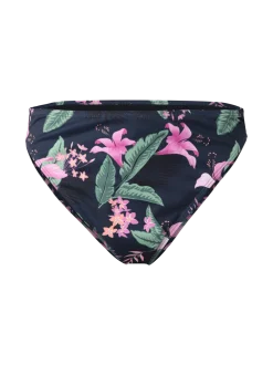 Flores-Tropicana Women High Waist Bikini Bottom | Indigo Blue