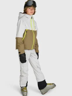 Footraily-Cargo Boys Snow Pants | Soft Grey