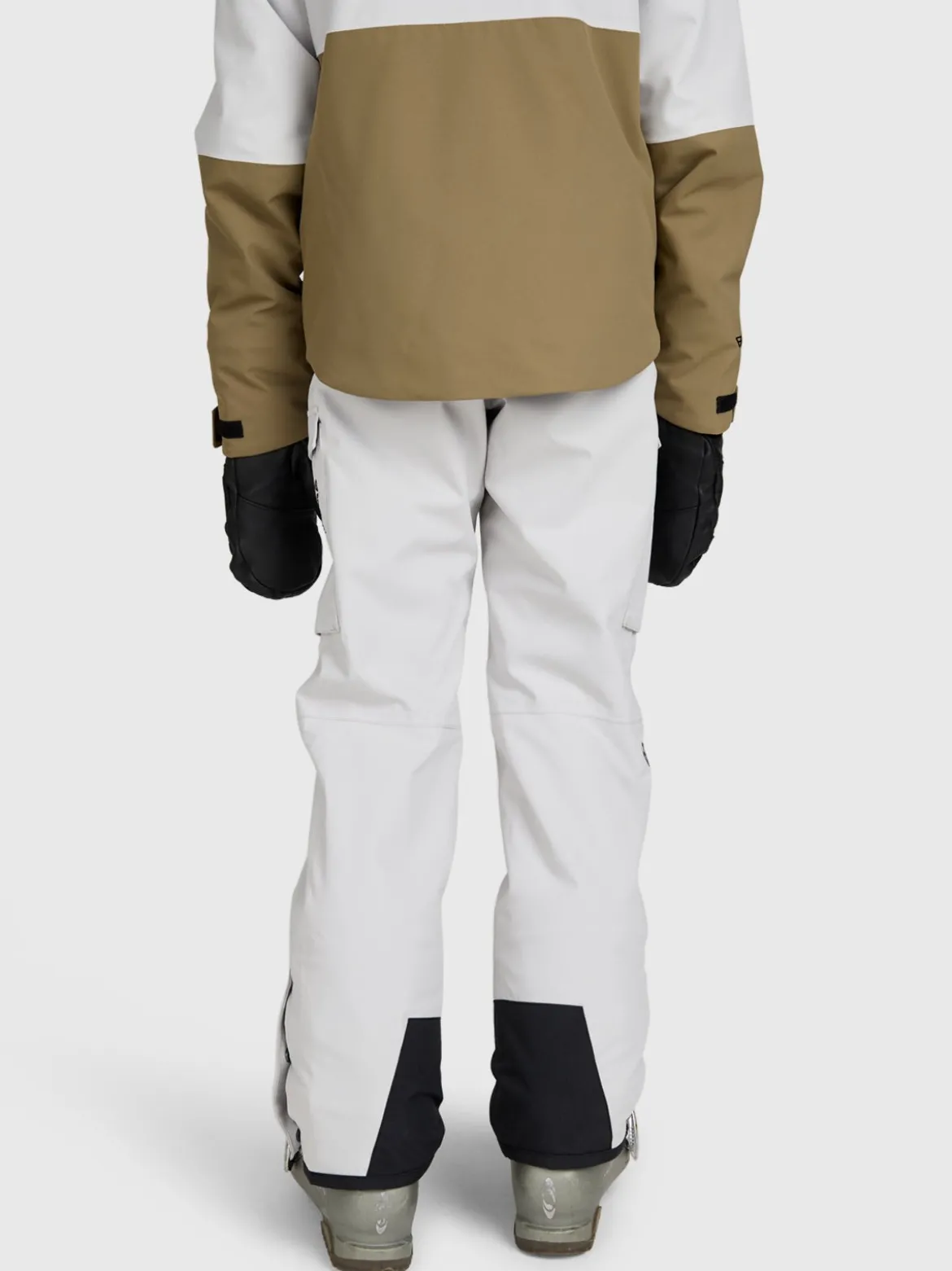 Footraily-Cargo Boys Snow Pants | Soft Grey