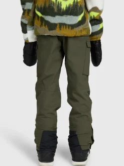 Footraily-Cargo Boys Snow Pants | Deep Green