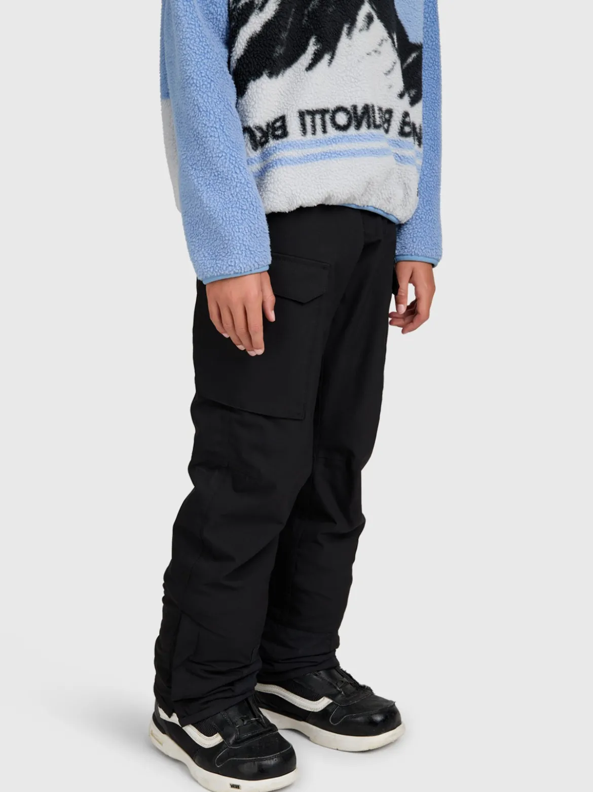Footraily-Cargo Boys Snow Pants | Black