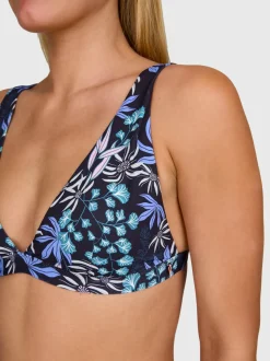 Fortelle-Print Dames Bikini Top | Zwart