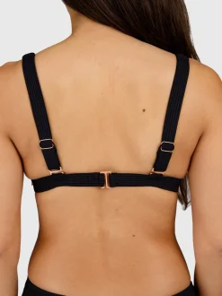Fortelle-Rib Dames Bikini Top | Zwart