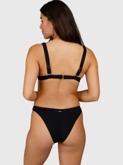 Fortelle-Rib Dames Bikini Top | Zwart