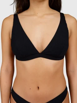 Fortelle-Rib Dames Bikini Top | Zwart