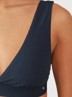 Forte-Rib Dames Bikini Bralette Top | Indigo Blue