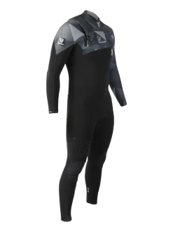 Gravity Fullsuit 5/3mm Heren Wetsuit | Zwart + Grijs