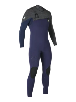 Gravity Fullsuit 4/3 mm Heren Wetsuit | Blauw + Grijs