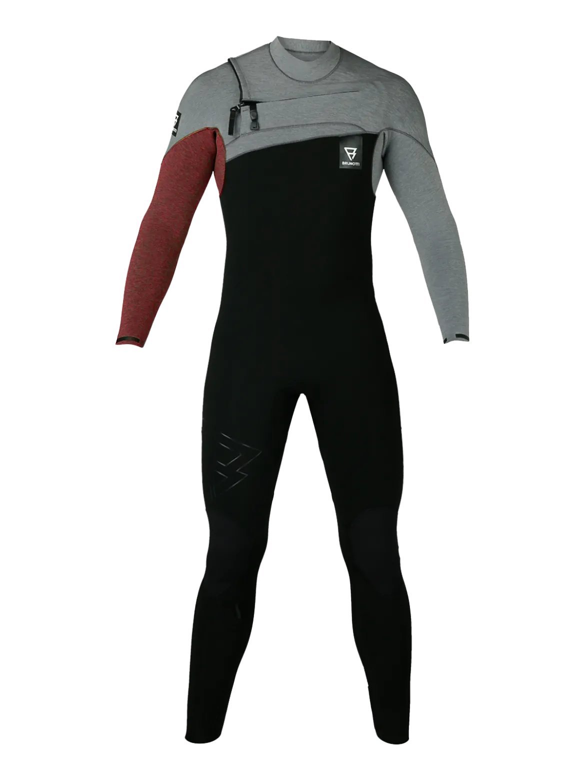 Gravity Fullsuit 4/3 mm Heren Wetsuit | Zwart + Grijs