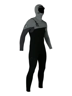 Gravity Hooded Fullsuit 6/4 mm Heren Wetsuit | Grijs