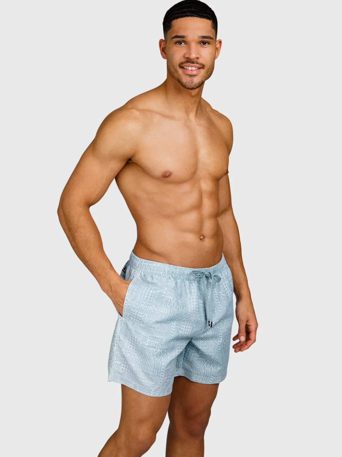 Helios-Print Heren Swim Shorts | Mist