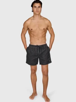 Helios-Print Heren Swim Shorts | Zwart