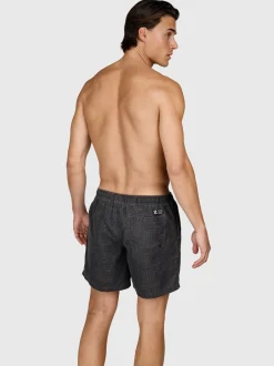 Helios-Print Heren Swim Shorts | Zwart