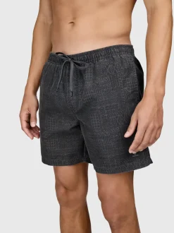 Helios-Print Heren Swim Shorts | Zwart