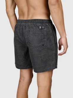 Helios-Print Heren Swim Shorts | Zwart