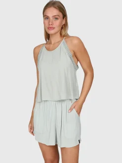 Hellenah Dames Top | Aqua Grey