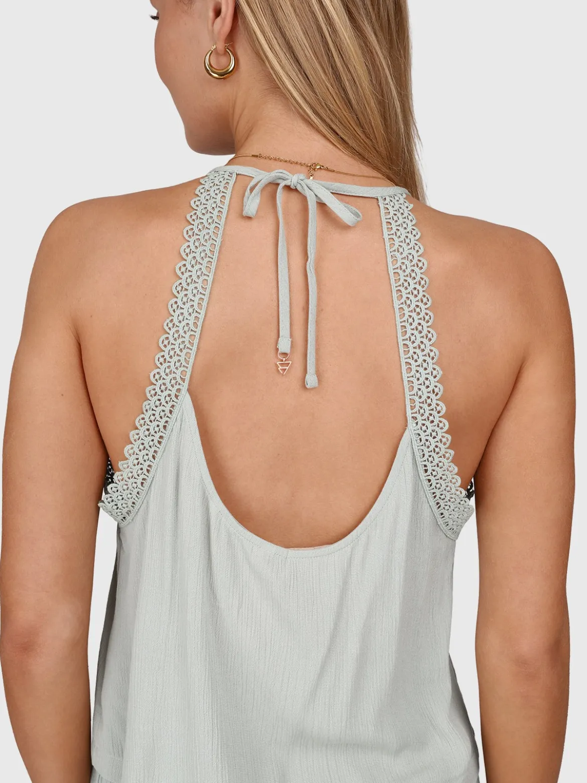 Hellenah Dames Top | Aqua Grey