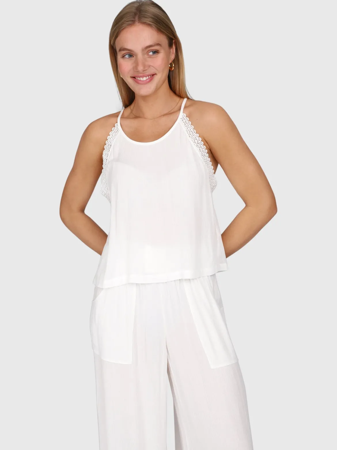 Hellenah Dames Top | Snow