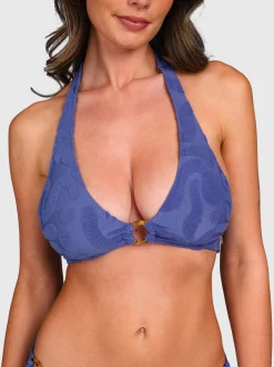 Hollymai-Jacquard Dames Bikini | Marlin Blue