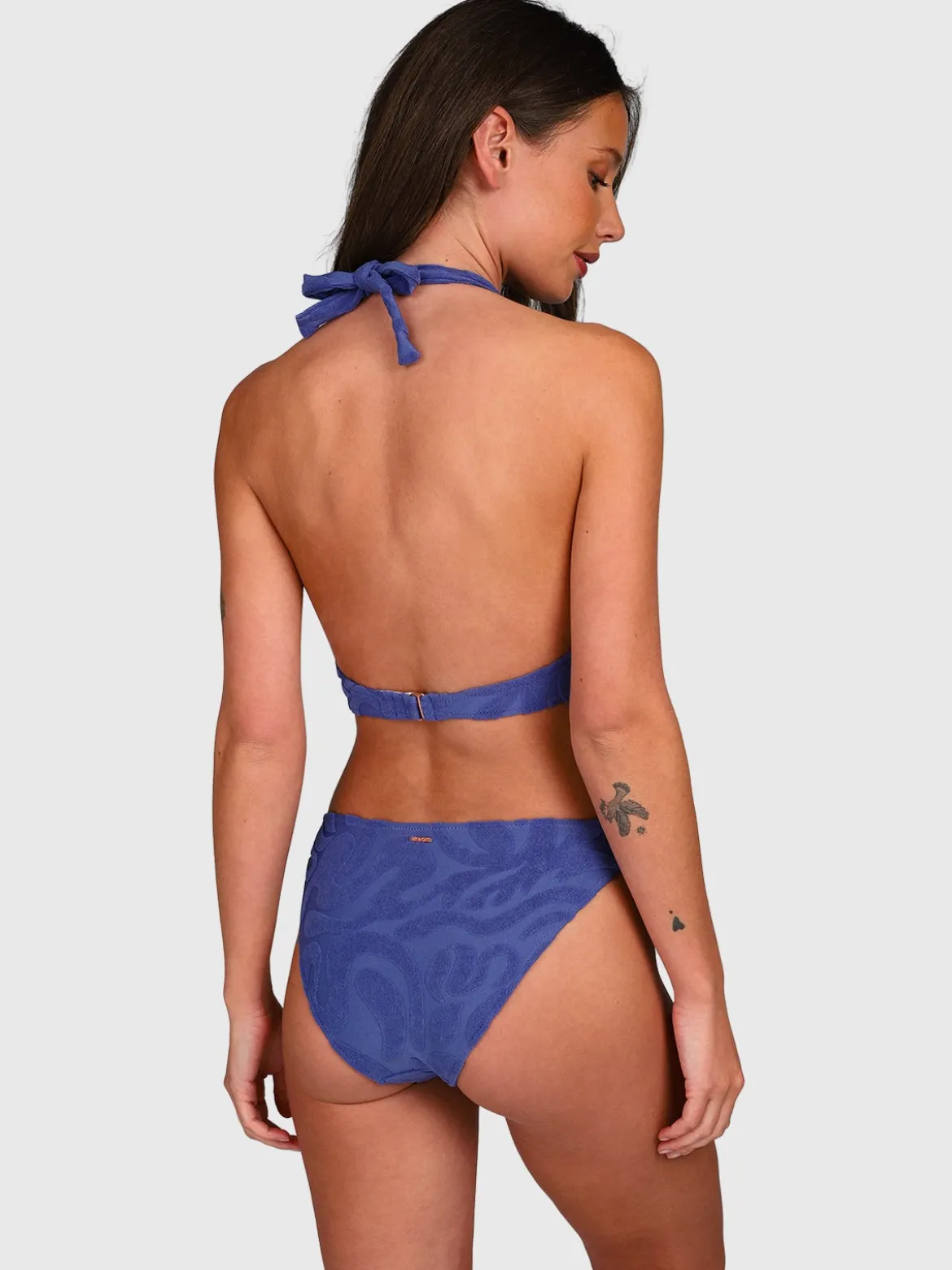 Hollymai-Jacquard Dames Bikini | Marlin Blue