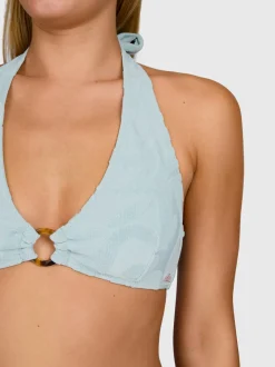 Hollymai-Jacquard Dames Bikini | Aqua Grey