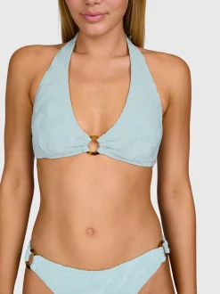 Hollymai-Jacquard Dames Bikini | Aqua Grey