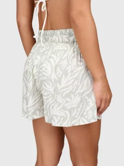 Ize-Print Dames Shorts | Aqua Grey