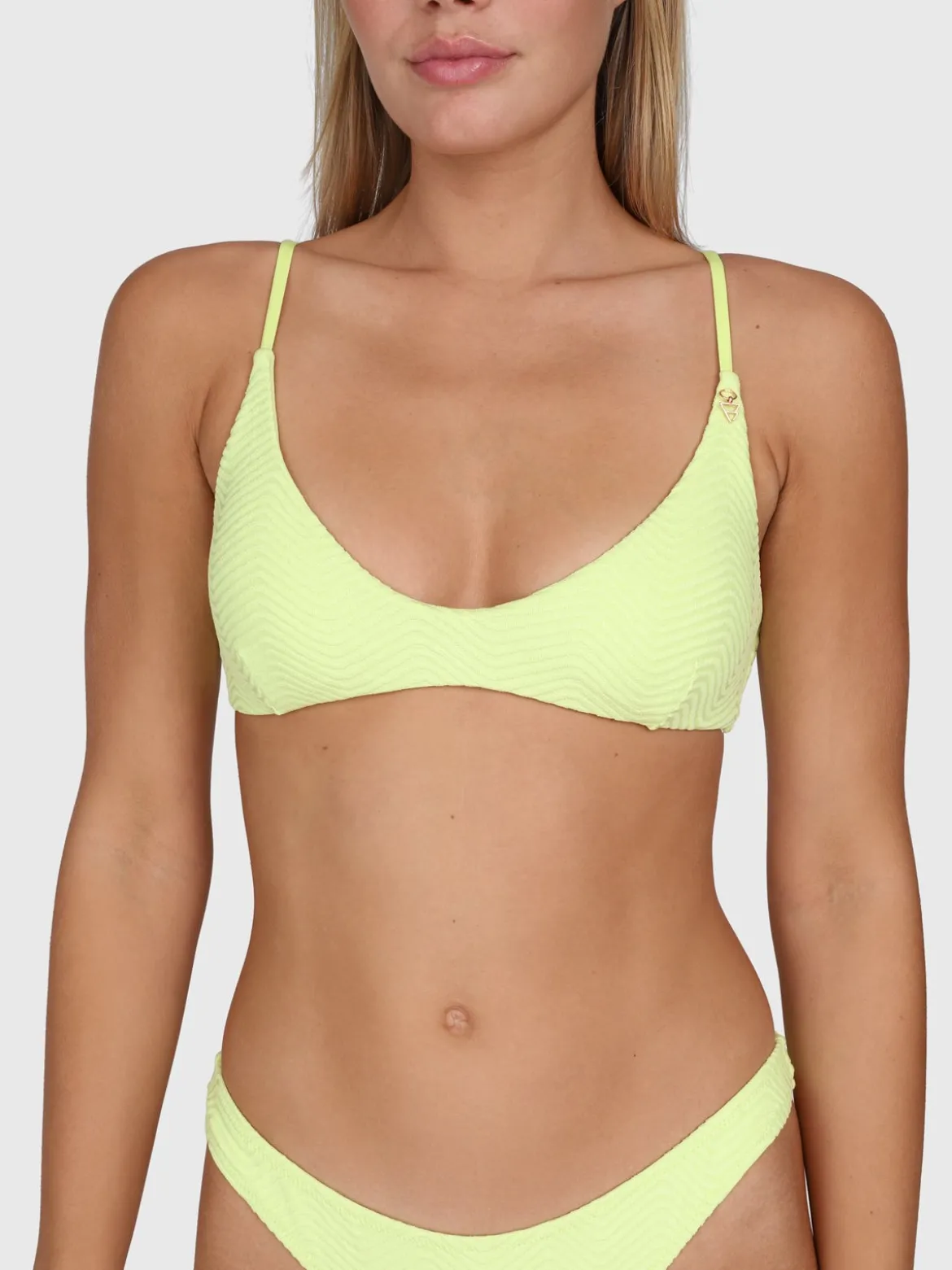 Jezzlee-Chevron Dames Bikini | Daiquiri Green