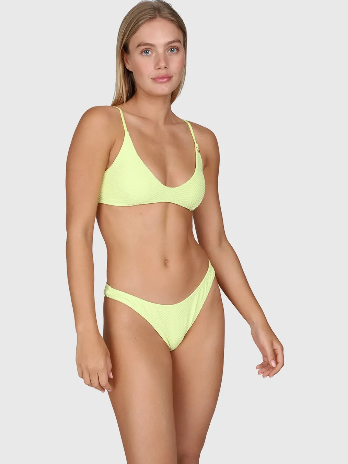 Jezzlee-Chevron Dames Bikini | Daiquiri Green