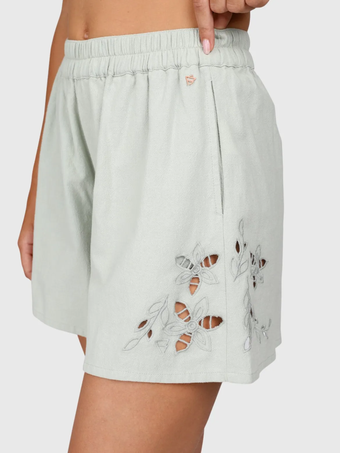 Julee Dames Shorts | Aqua Grey