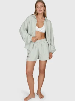 Julee Dames Shorts | Aqua Grey