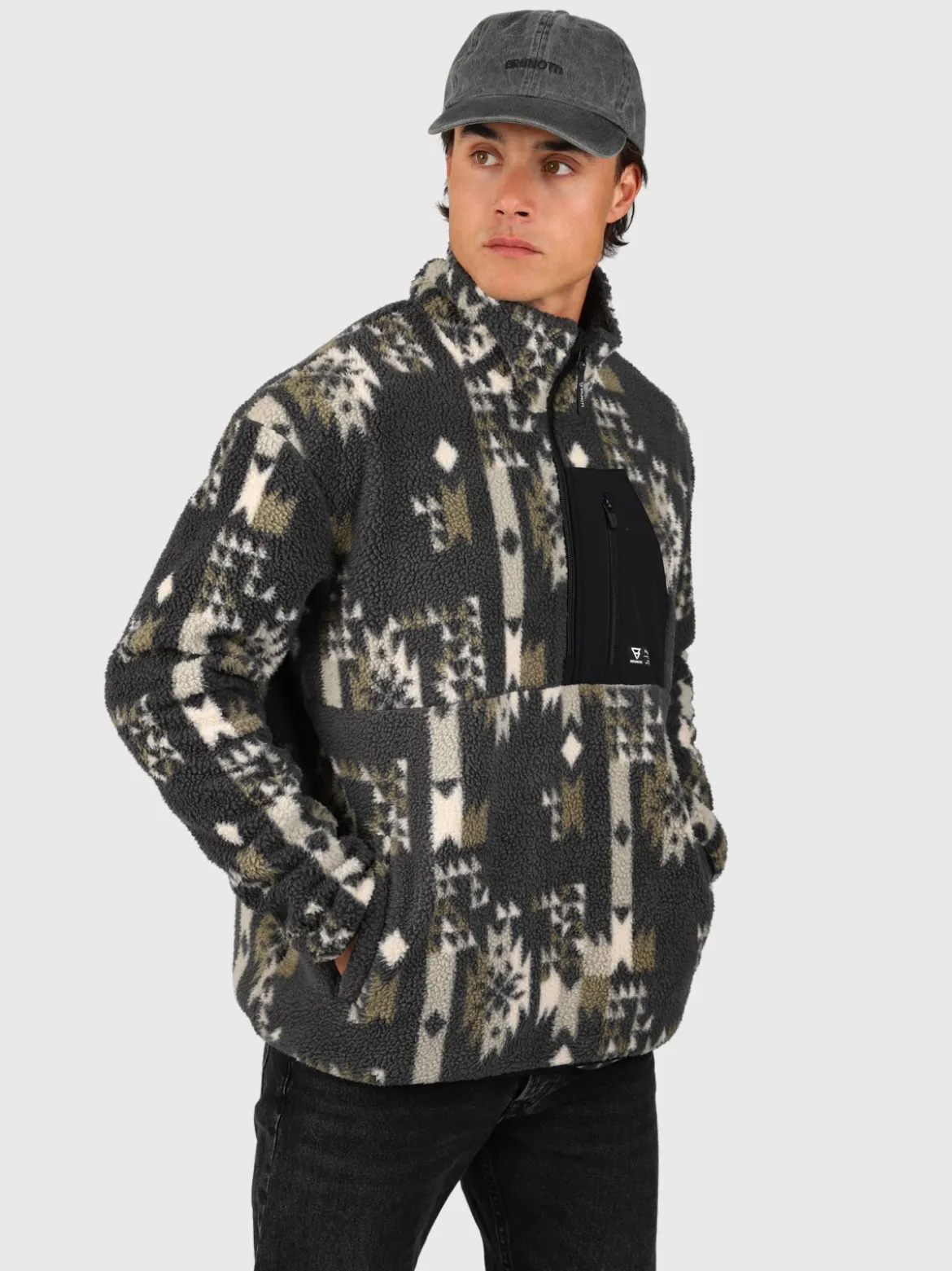 Kelstyn-Print Heren Fleece | Siberia Black