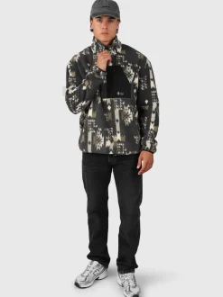 Kelstyn-Print Heren Fleece | Siberia Black