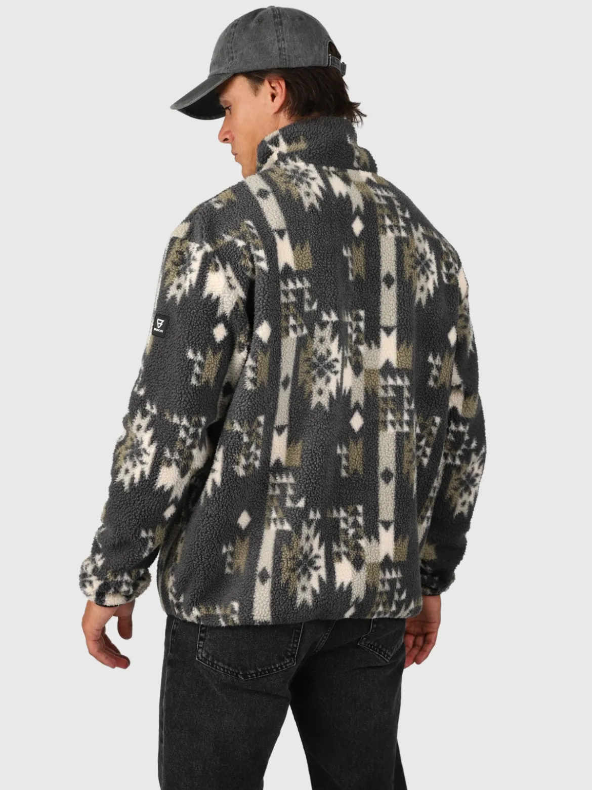 Kelstyn-Print Heren Fleece | Siberia Black