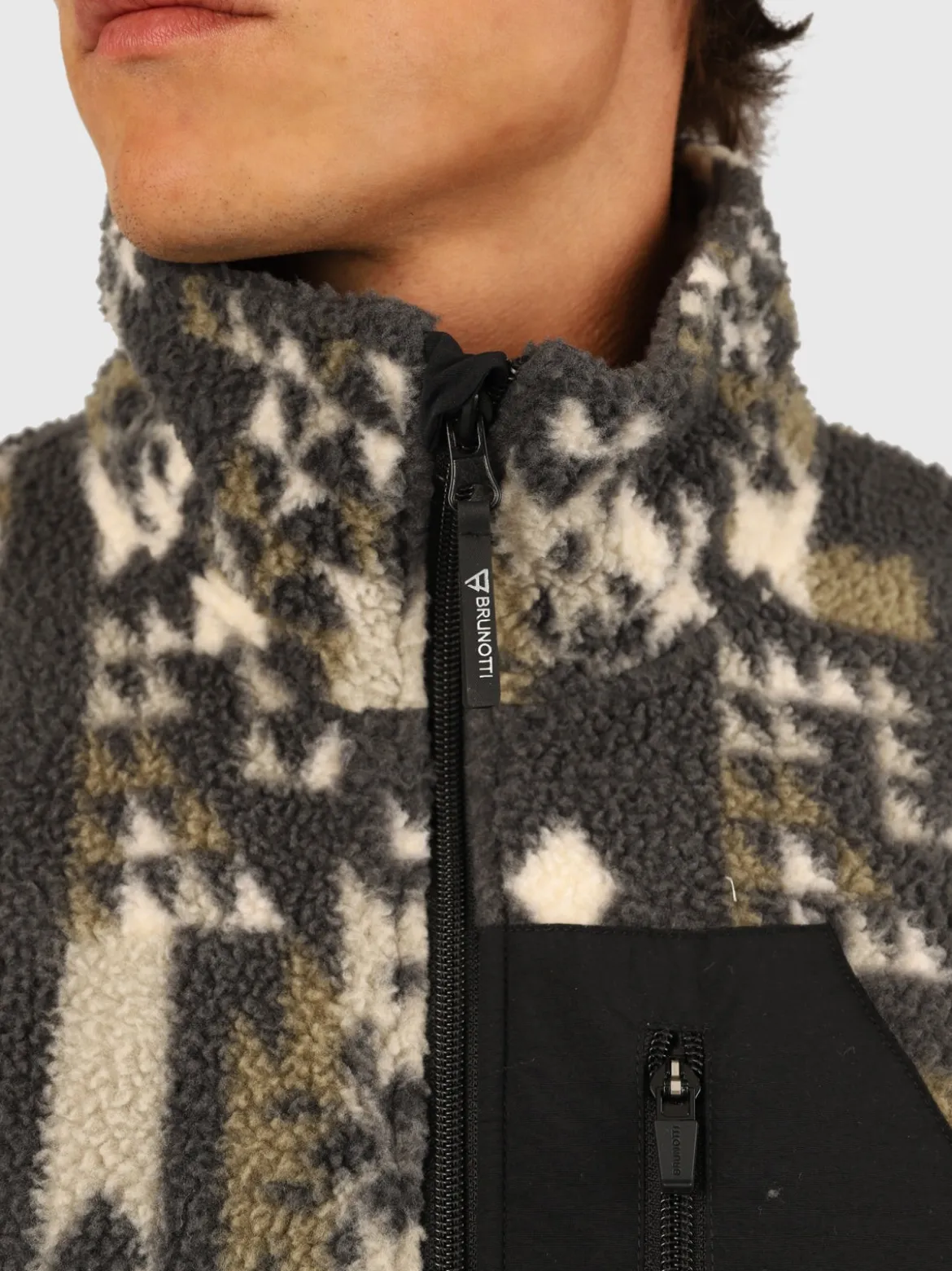 Kelstyn-Print Heren Fleece | Siberia Black