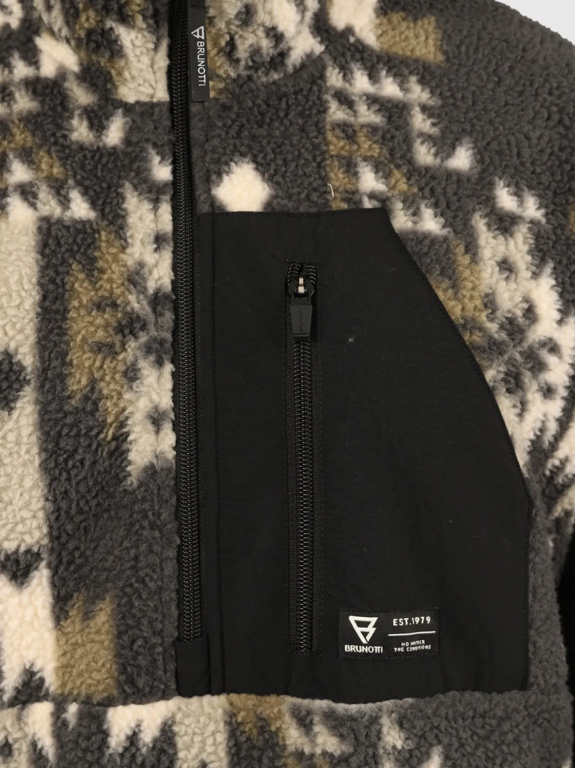 Kelstyn-Print Heren Fleece | Siberia Black