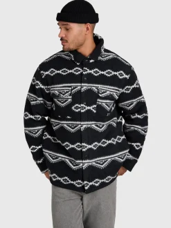 Kevionnet Men Fleece Jacket | Black