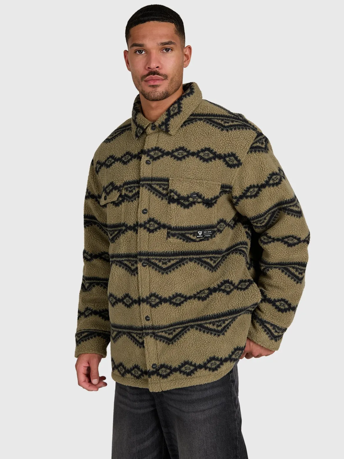 Kevionnet Men Fleece Jacket | Dusky Green