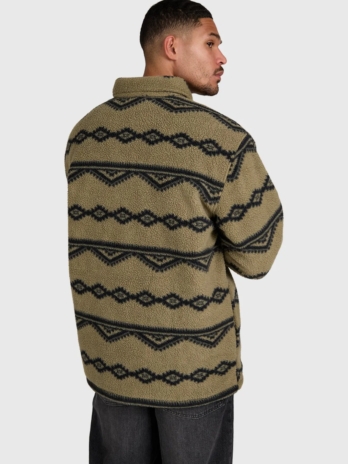 Kevionnet Men Fleece Jacket | Dusky Green