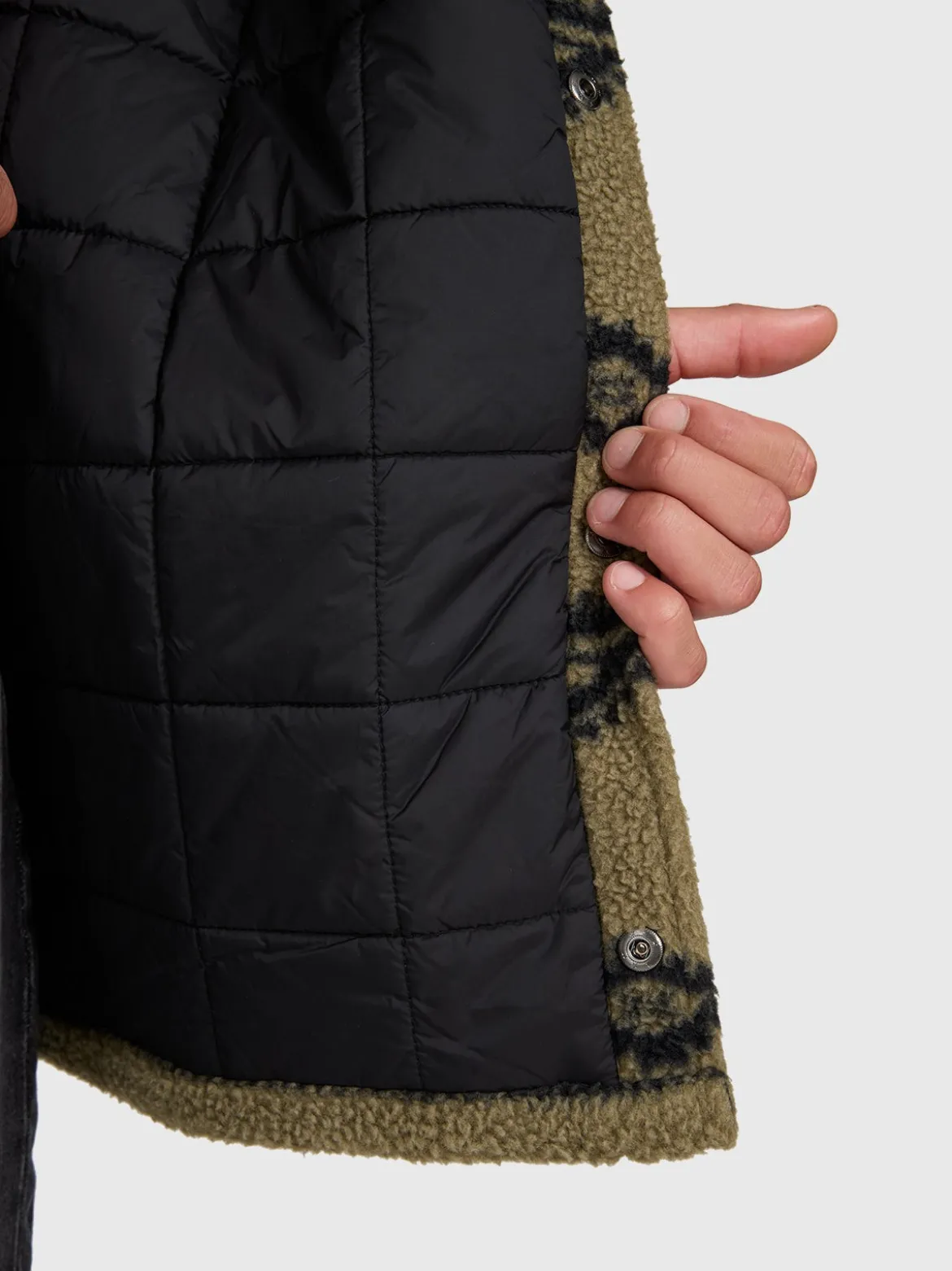 Kevionnet Men Fleece Jacket | Dusky Green
