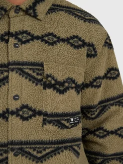 Kevionnet Men Fleece Jacket | Dusky Green