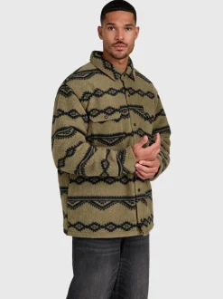 Kevionnet Men Fleece Jacket | Dusky Green