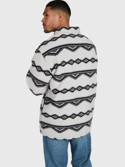 Kevionnet Men Fleece Jacket | Soft Grey