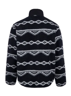 Kevio-Zip Men Urban Fleece | Black