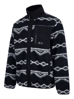 Kevio-Zip Men Urban Fleece | Black