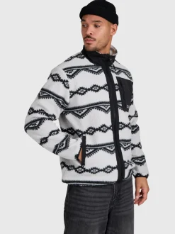 Kevio-Zip Men Urban Fleece | Soft Grey